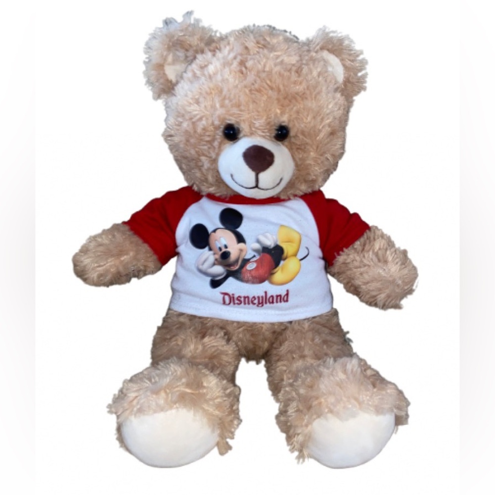 uild-A-Bear Workshop teddy bear wearing a Mickey shirt excellent condition